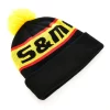S&amp;M Bonnet S&M Factory Pom Black