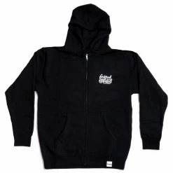 Sweat FEDERAL Script Capuche Zip Hood Black