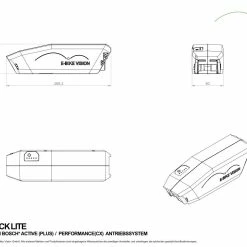 E-Bike Vision - EBV Batterie De Cadre Powerpack Lite Compatible Bosch Active/Performance 36 V 360 Wh -Vélos électriques Soldes ebv batterie de cadre powerpack lite bosch 1 3840x2160
