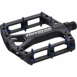 Reverse Components Reverse - Pédales VTT Black ONE - 1 X Paire -Vélos électriques Soldes reverse pedales vtt black one noir bleu 3840x2160